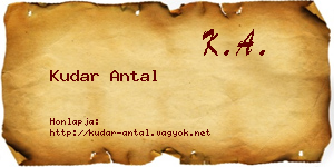 Kudar Antal névjegykártya