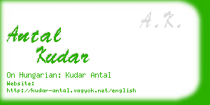 antal kudar business card